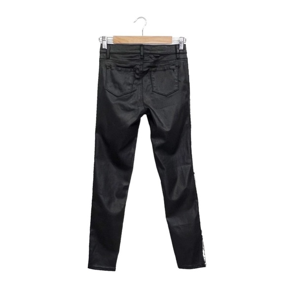 Tractr Skinny Jeans Girl’s Size 16 Black Silver Sequins Waxed Tuxedo New NWT - Picture 2 of 6
